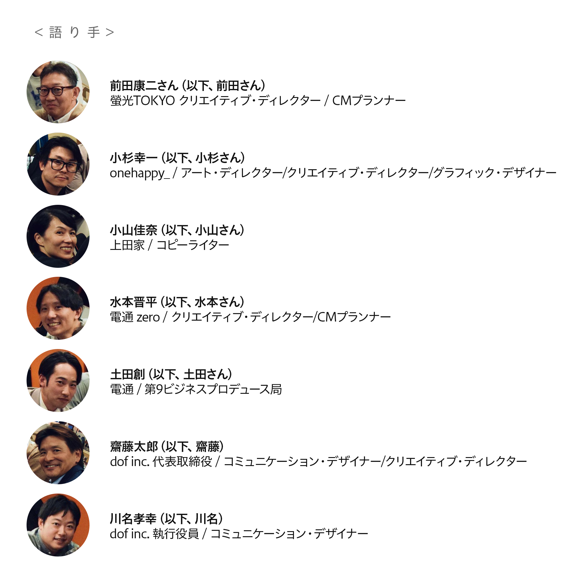 座談会参加メンバー